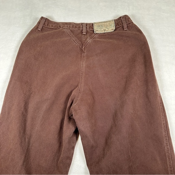 Rocky Mountain 90s western mom jeans high rise cowgirl Brown Denim bareback - Picture 11 of 12